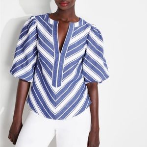 Kate Spade Stripe Double Cloth Top